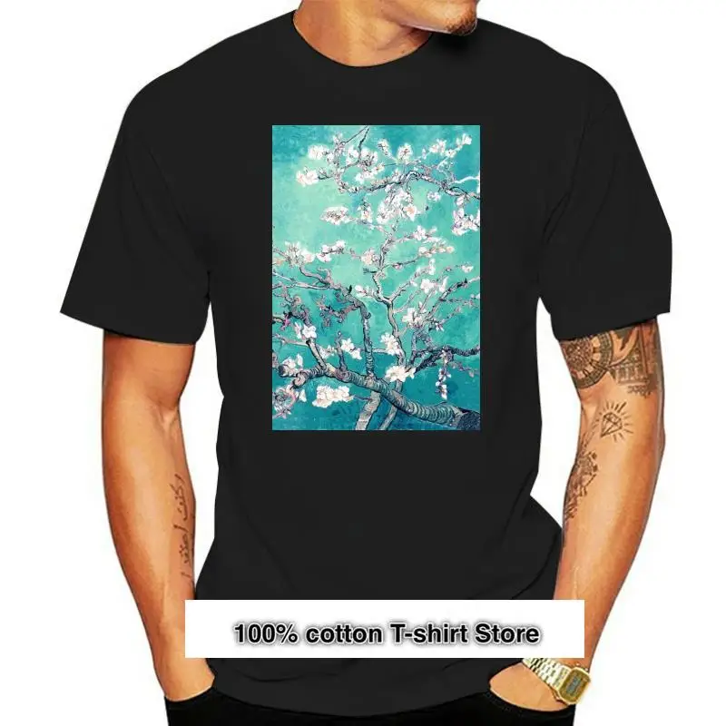 

Camiseta de Vincent Van Gogh, flor de almendro, turquesa, azul azulado, Van Gogh, purevintage, elove, Vangoghseries Digital