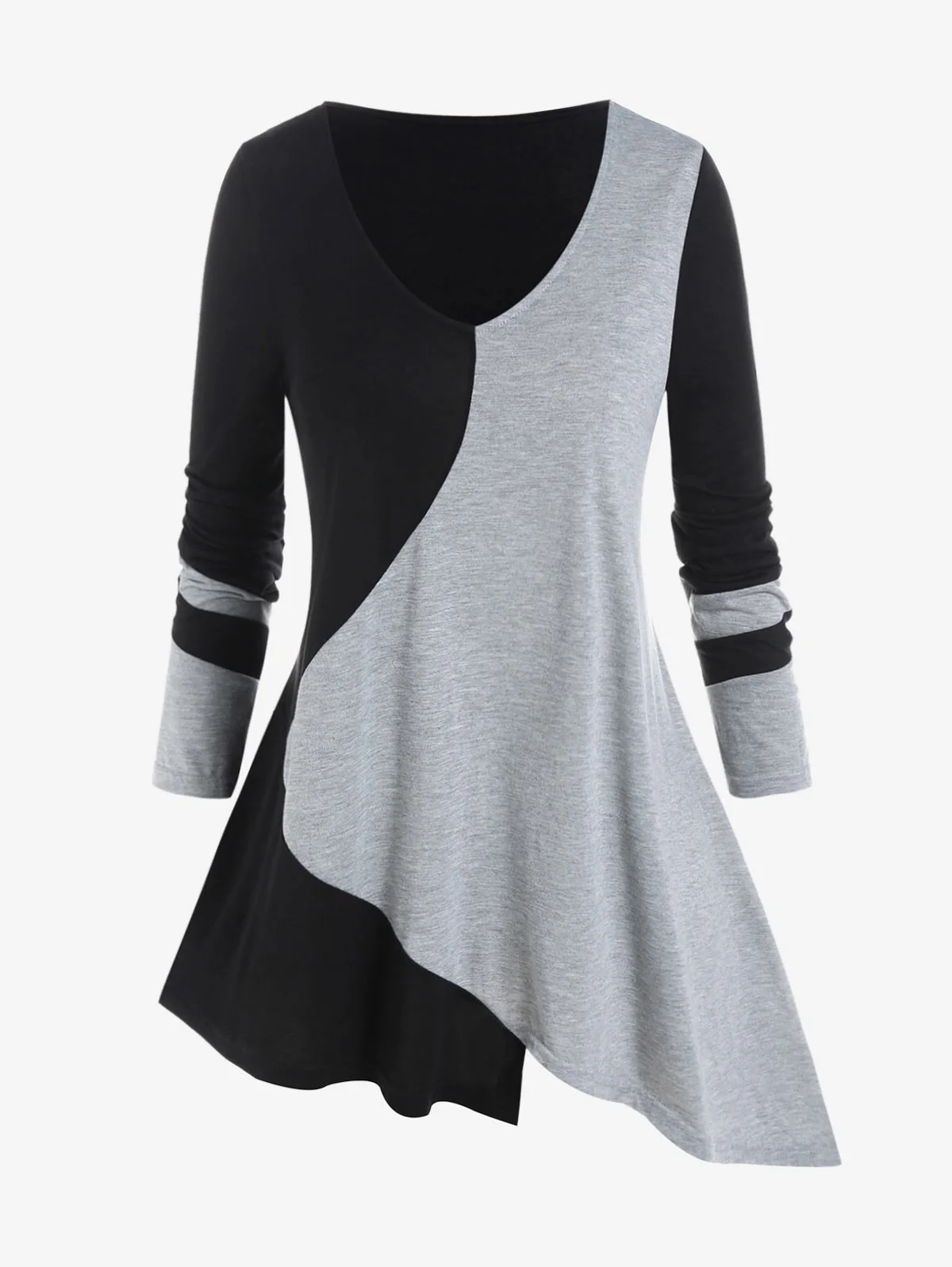 

Женские повседневные топы или облегающие штаны розовые, 4XL, асимметричные, с длинным рукавом, для осени и зимы