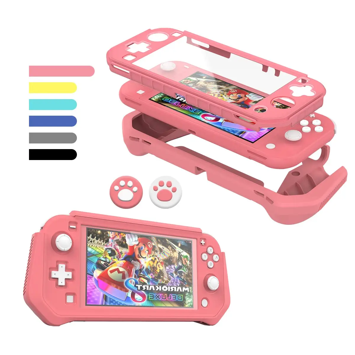 

Switch Lite Protective Case for Nintendo, Full-Body Rugged Cover Built-in Screen Protector TPU Anti Shockproof Cover Accessories