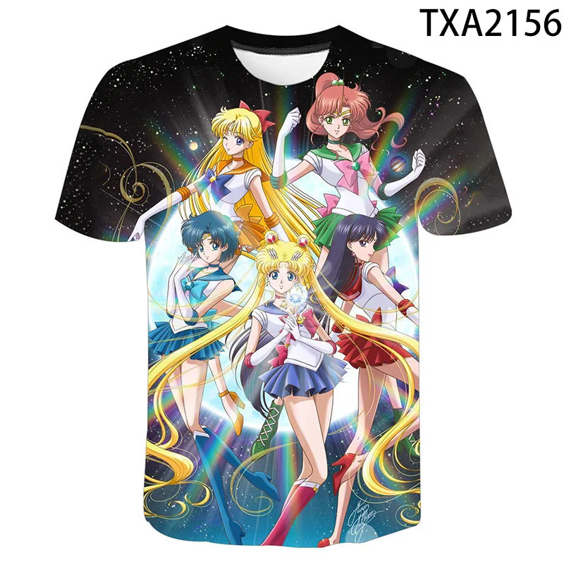 

Men Women Summer Casual Tops Sailor Moon 3D Print Children's Clothing High Quality Quick-drying T-shirt Fashion Trend