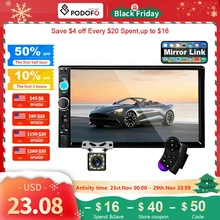 Podofo 2 din Car Radio 7" HD Autoradio Multimedia Player 2DIN Touch Screen Auto audio Car Stereo MP5 Bluetooth USB TF FM Camera