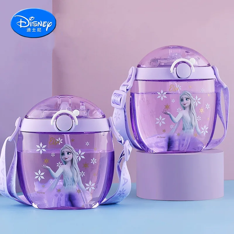 Frozen Elsa Princess Kids Feeding Cup With Straw Cute Round Drinking Cup For Children Drink Ware