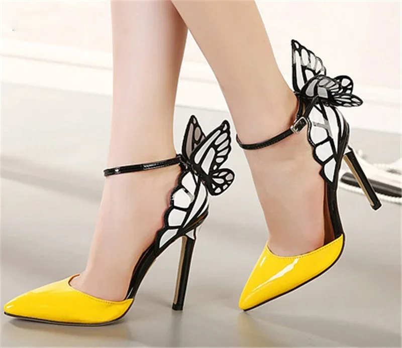 

Новые летние женские туфли с бантом на тонком каблуке туфли с острым носком на высоком каблуке пикантные туфли-лодочки для ночного клуба и банкета Свадебная обувь женская