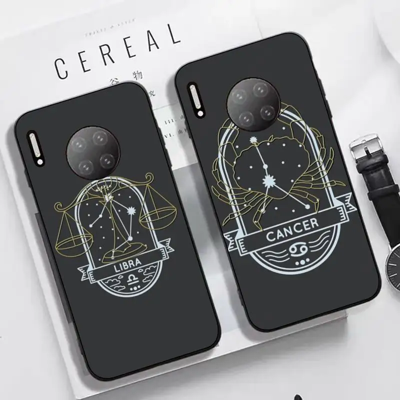

Twelve constellations Phone Case For Huawei Nova 3I 3E mate20lite 20Pro 10lite Luxury funda case