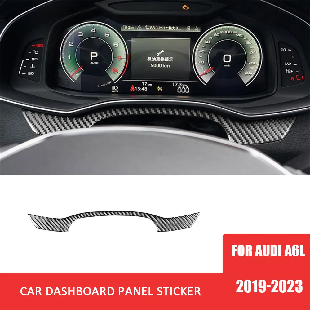 

Car Dash Board Panel Trim Sticker Carbon Fiber Decor Cover Decal for Audi A6L 2019-2023 Auto Interior Styling Accessories