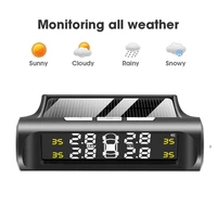 2022 smart car tpms tyre pressure monitoring system solar power digital lcd display auto security alarm systems tyre pressure