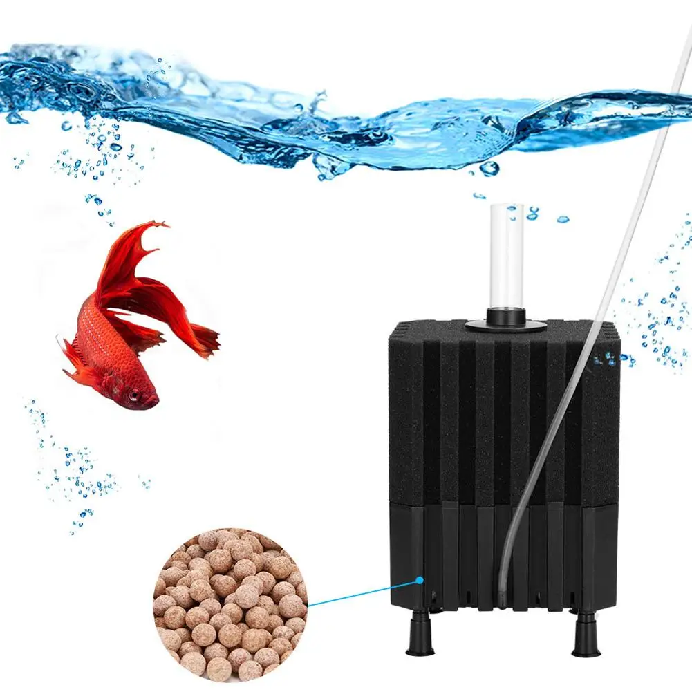 

Aquarium Sponge Filter Fish Tank Submersible Oxygen Pump Filtration Equipment For Freshwater Saltwater