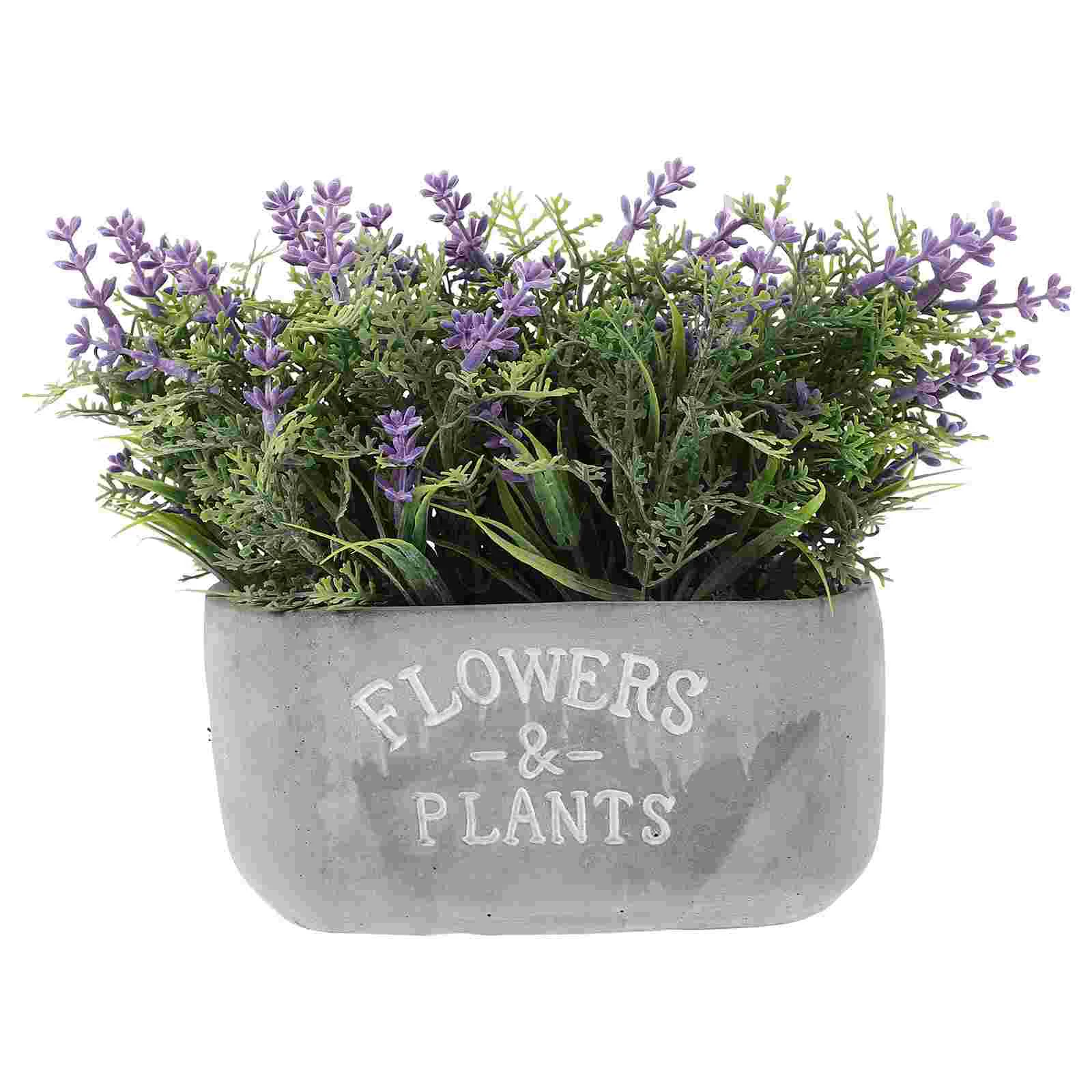 

Lavender Flowers Pot Desktop Decor Wedding Decor Home Décor Artificial Lavender Household Faux Plants Pots