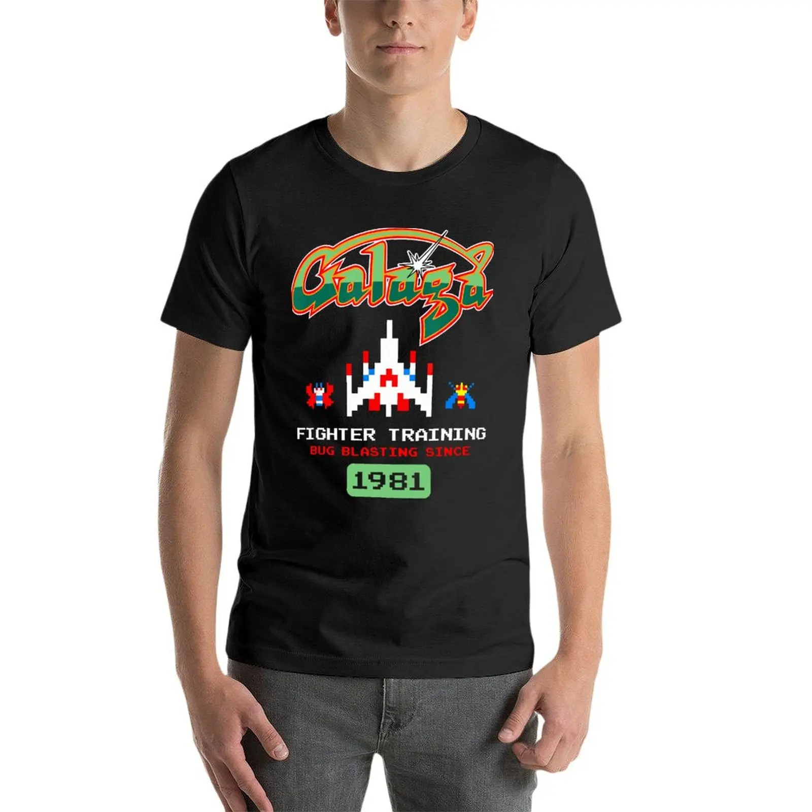 

Arcade Galaga Video Game Retro Oversized Tshirt Summer Men'S Clothes 100% Cotton Streetwear Big Size Tops Tee