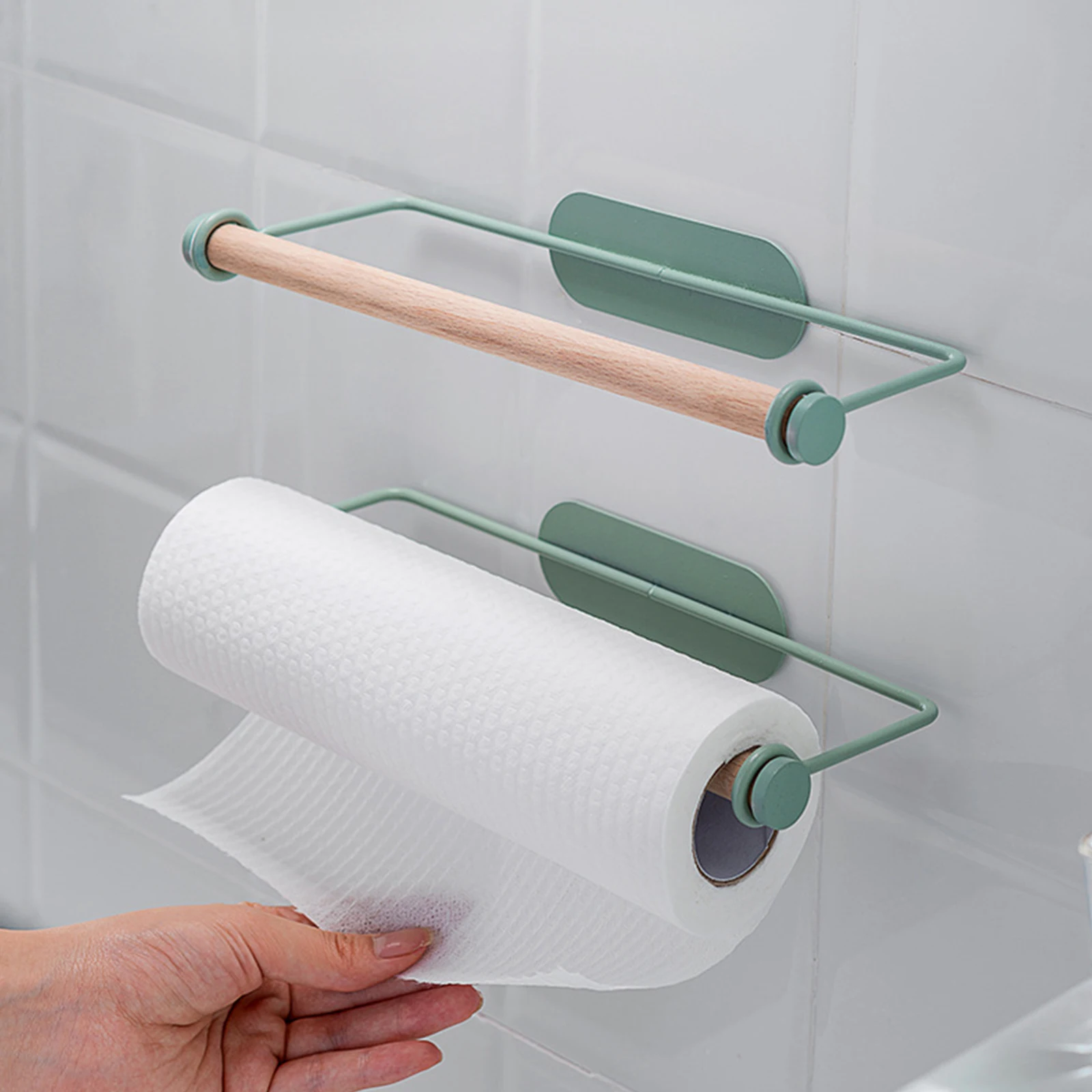

Wrap Rag Roll Paper Rack Toilet Stand Hanger Towel Multifunctional Wrought Iron Absorbent Plastic Bathroom Kitchen Organizer