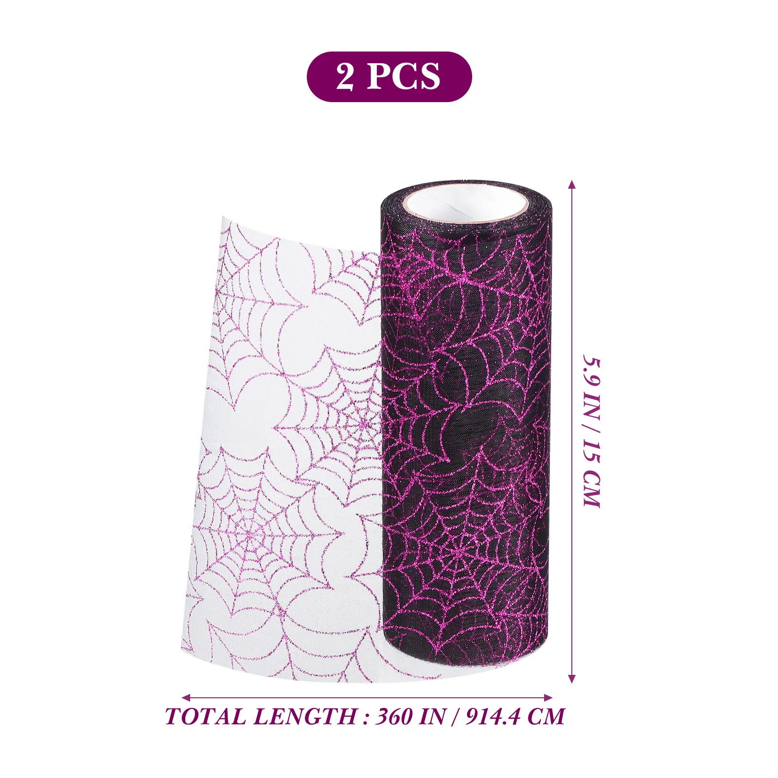 2 рулона декор для Хэллоуина пряжа-паутина лента аксессуары костюмов узор