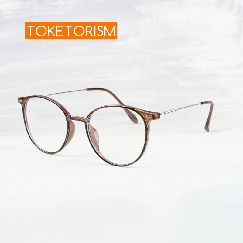 

Toketorism Blue Light Blocking Glasses Woman's Eyeglasses Spectacle Frames Men Myopia Optical Frame 1359