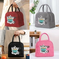 canvas shoulder portable lunch bag for women kid thermal bag lunch box food picnic cooler bags meal work organizer tote