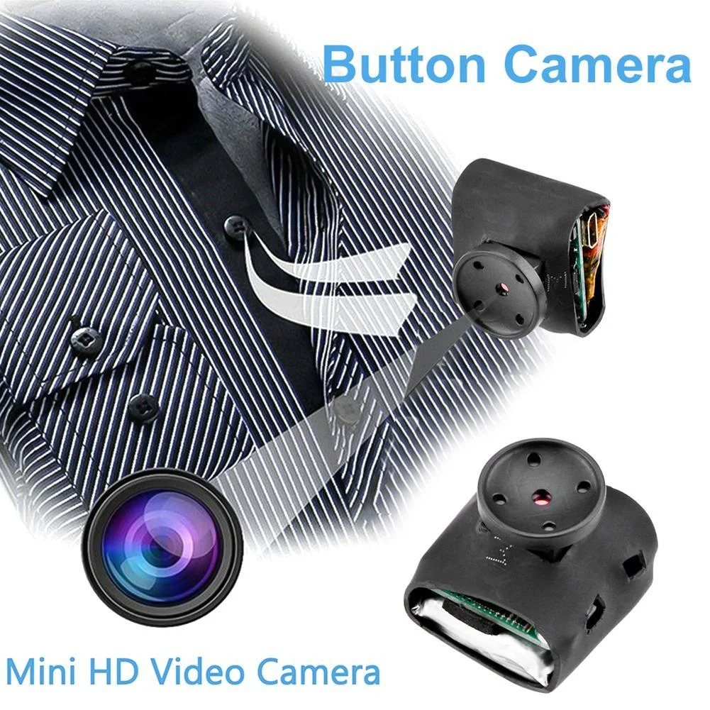 

1080p T-shirt Button Hd Mini Camera Photos Video Audio Loop Recording Outdoor Portable Micro Camcorder