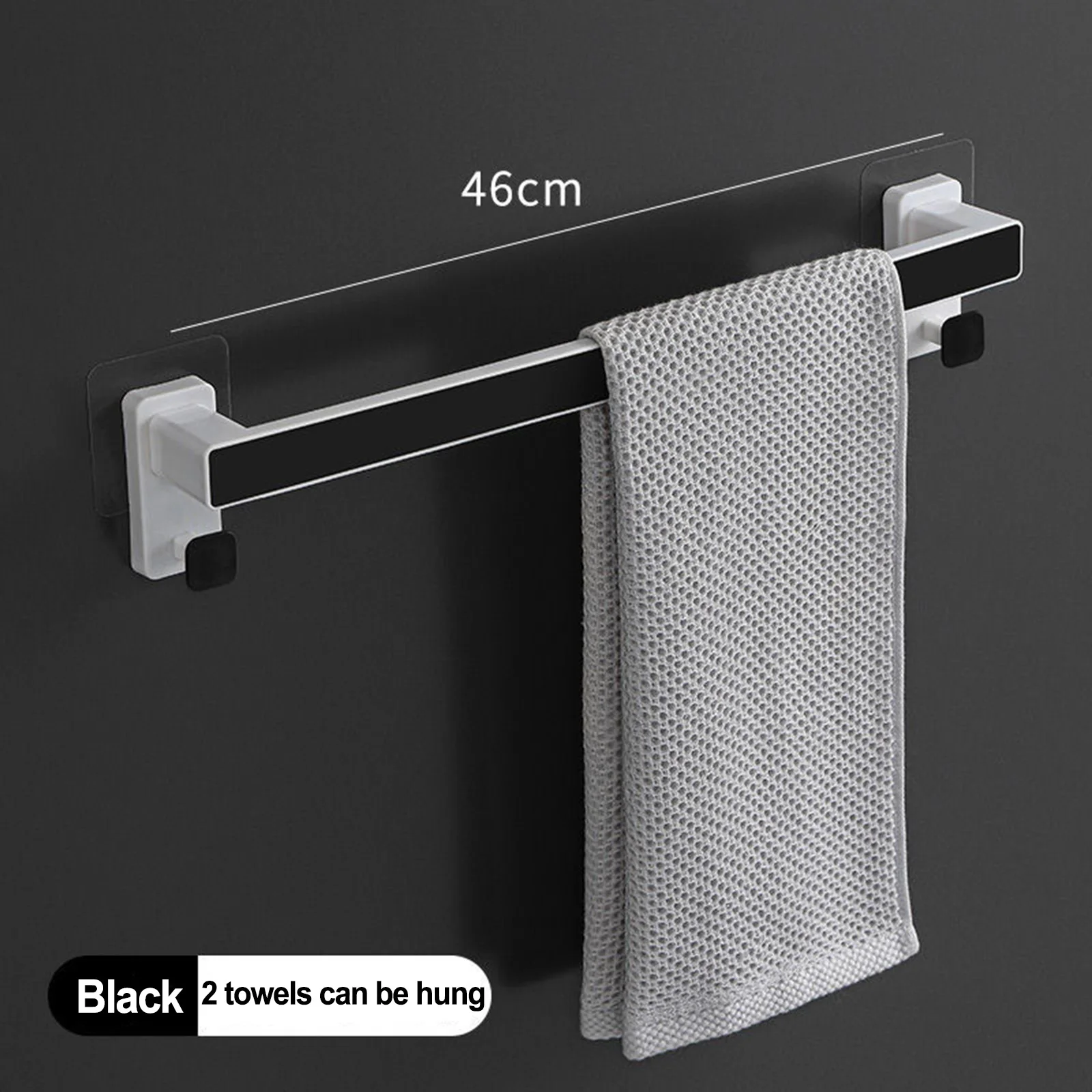 

Towel Bar Towel Holders Placement Bar Wall Storage Portable Square Black/Dark Green/ Orange Bath Tool High Quality