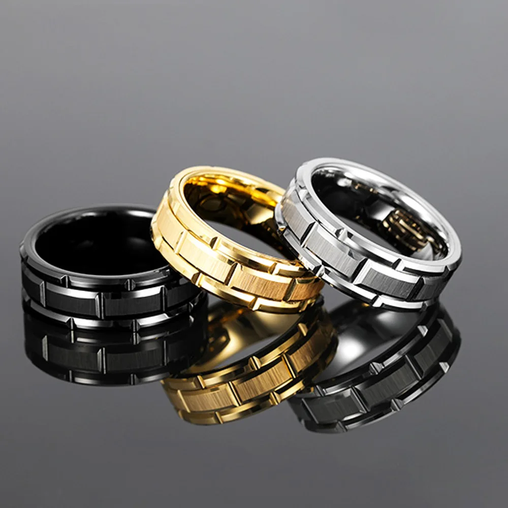 Обручальные кольца из карбида вольфрама шириной 8 мм