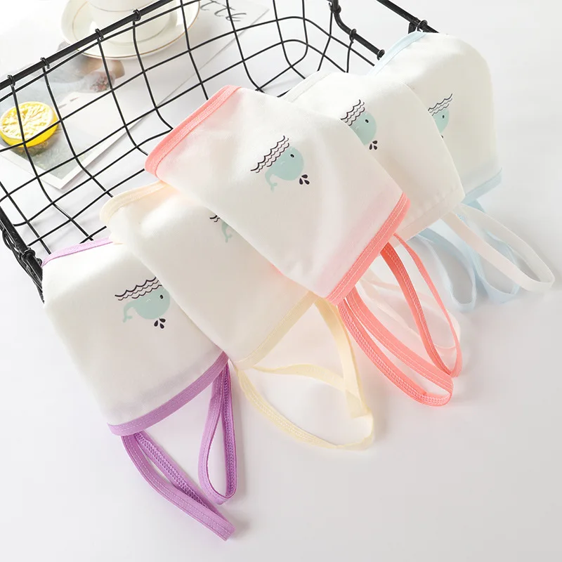 

4pcs/Lot Young Girls Kids Cotton Bra Letters Puberty Teenage Children Breathable Underwear Sports Training Bras For Teen Unties