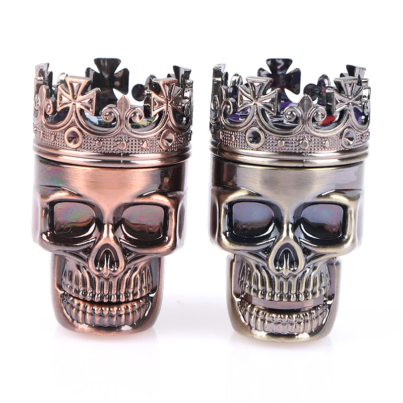 

Classic King Skull Plastics Tobacco Herb Spice Grinder 3 Layers Crusher Hand Muller Smoke Grinders Smoking Accessories Gift 1PC