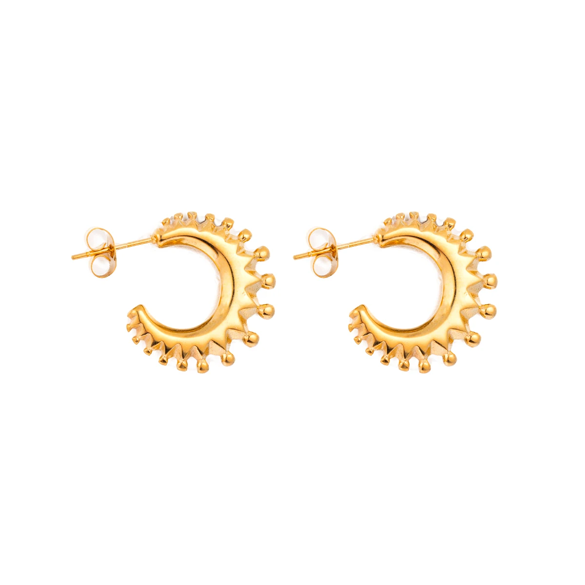 Модные богемные серьги-кольца из нержавеющей стали Новые Нежные серьги