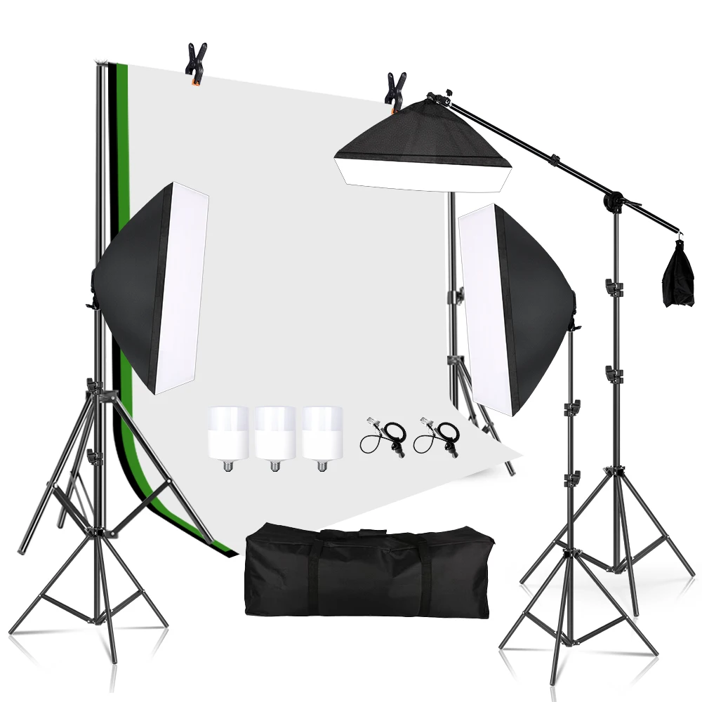 

Студийный фон для фотосъемки состоящий из софтбокса комплекты освещения фотография зеленая камера с 1,6 х 2 м муслиновые фоны аксессуары для лампы