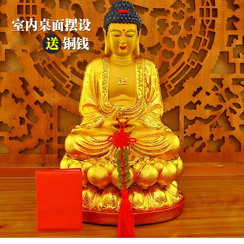 The Buddha statue of Tathagata decorates the living room lives in porch and worships Golden Sakyamuni | Дом и сад
