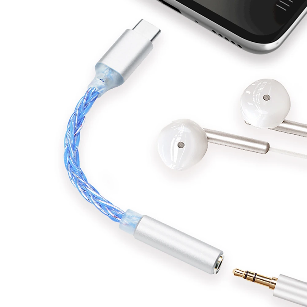 Аудиоадаптер Type-C на 3 5 мм цифровое декодирование звука высококачественный