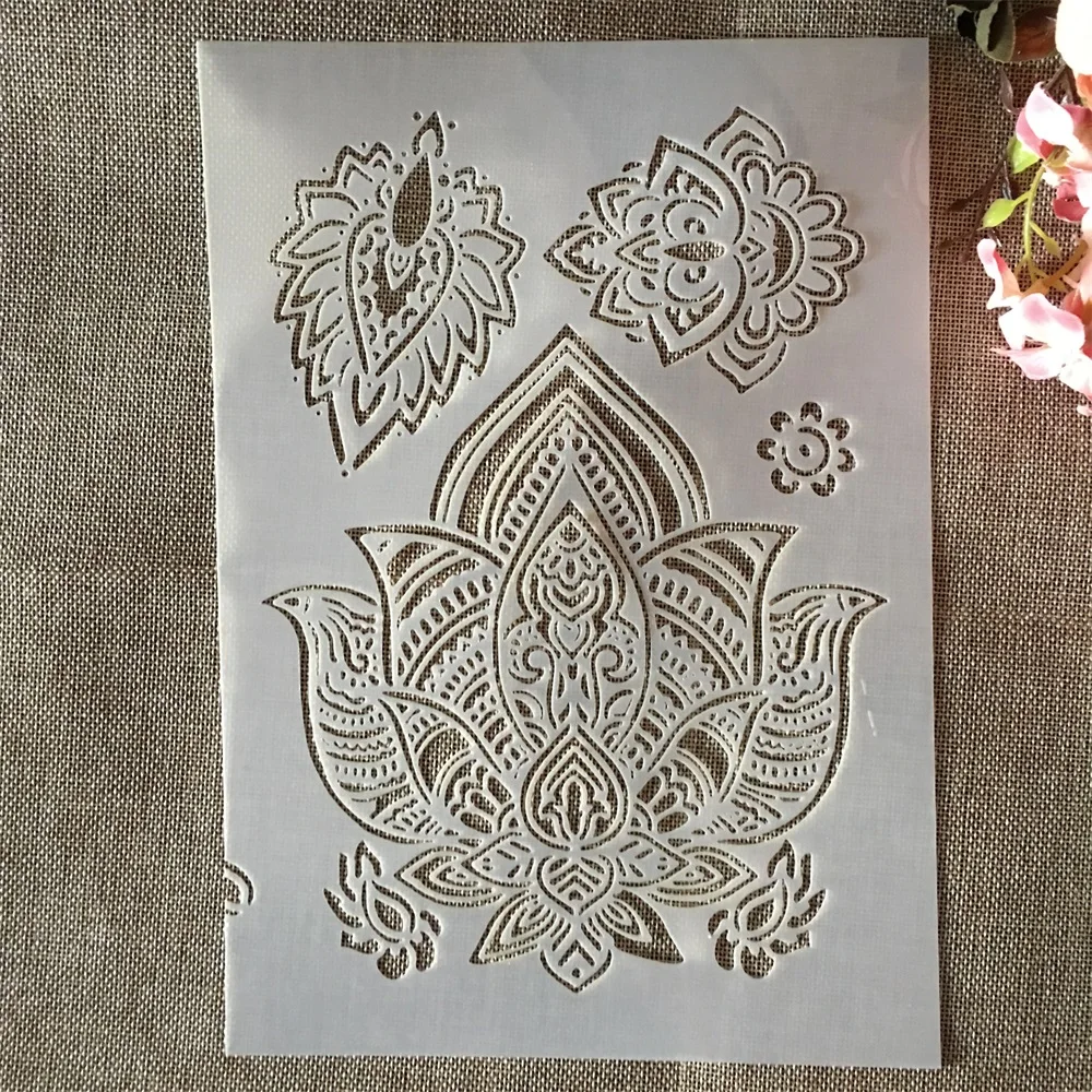 

A4 29cm Mandala Lotus Buddhism DIY Layering Stencils Painting Scrapbook Coloring Embossing Album Decorative Template
