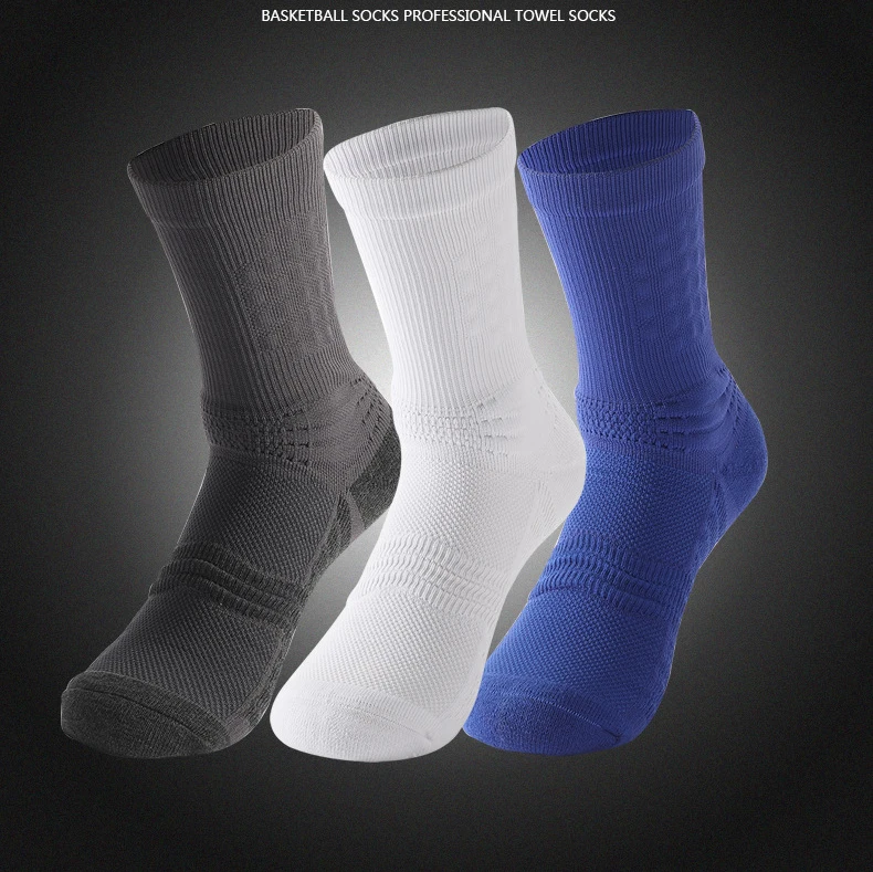 Basketball Ball Thick Towel Bottom Basketball Sock Trend Solid Color Sport Sock Breathable Socks for Men Women trainer socks men