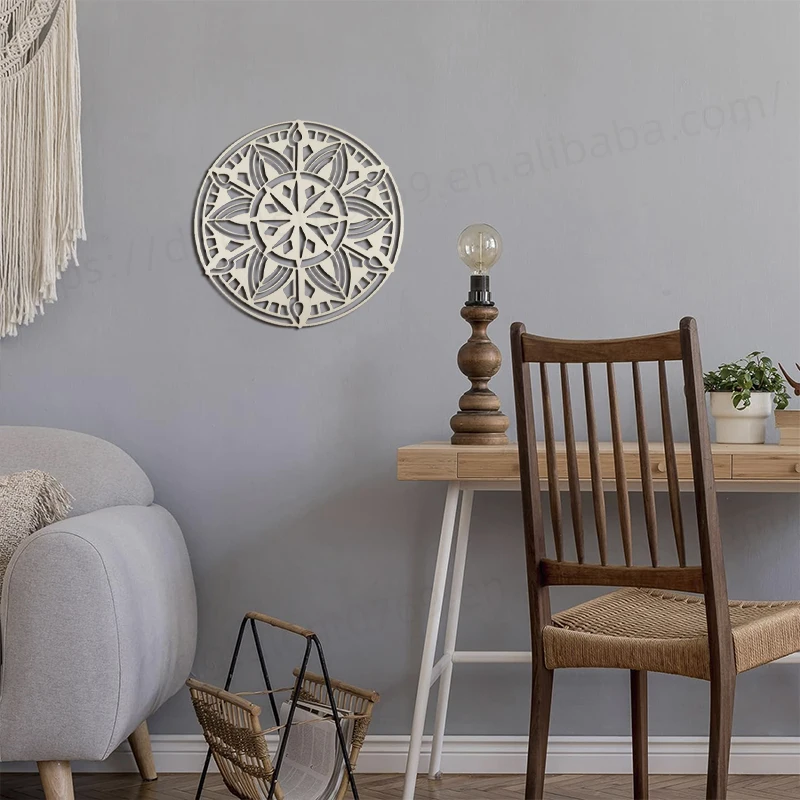 1 шт. буддизм Медитация деревянная стена искусство Скульптура для йоги чакра