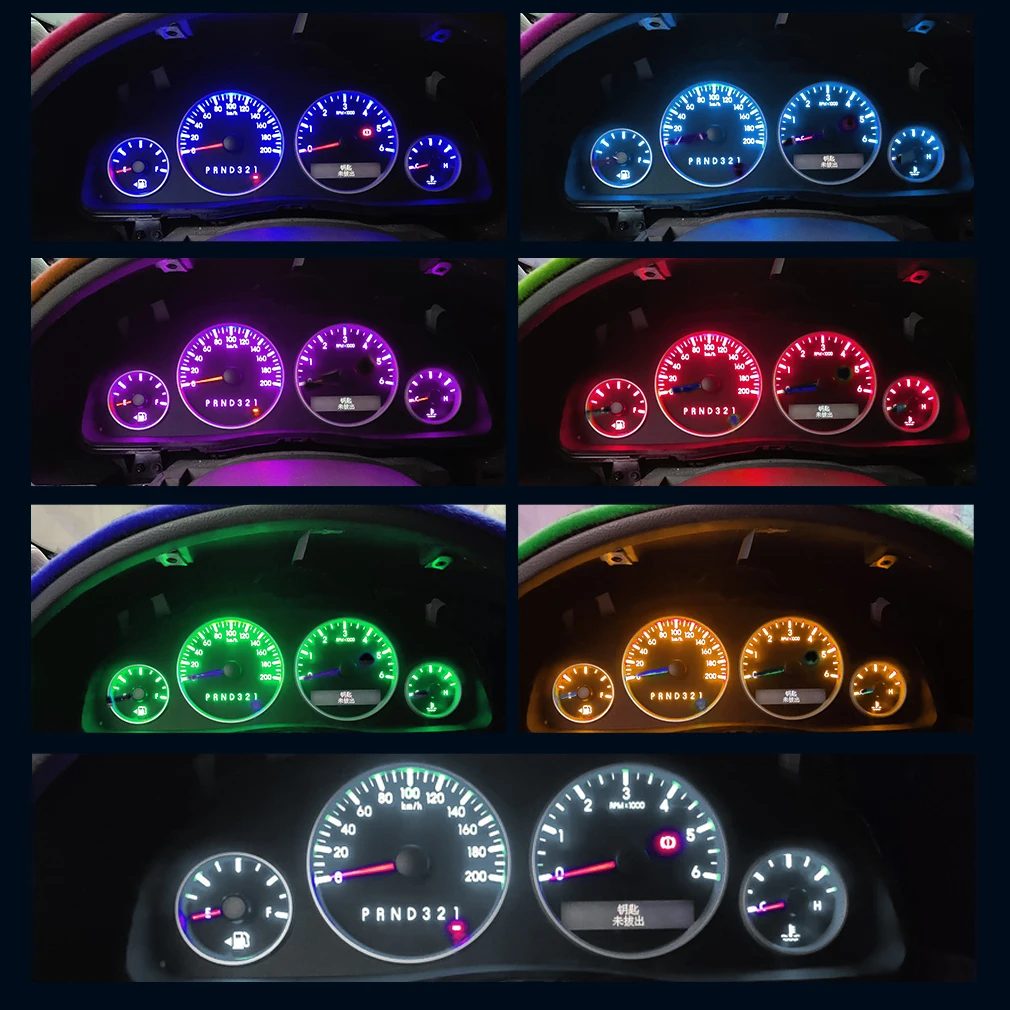 10pcs T5 Led W3W Meter Bulb Canbus Instrument Dash Lights 73 74 17 27 Auto Interior Neo Wedge Dashboard Dash Side Lamp Signal images - 6