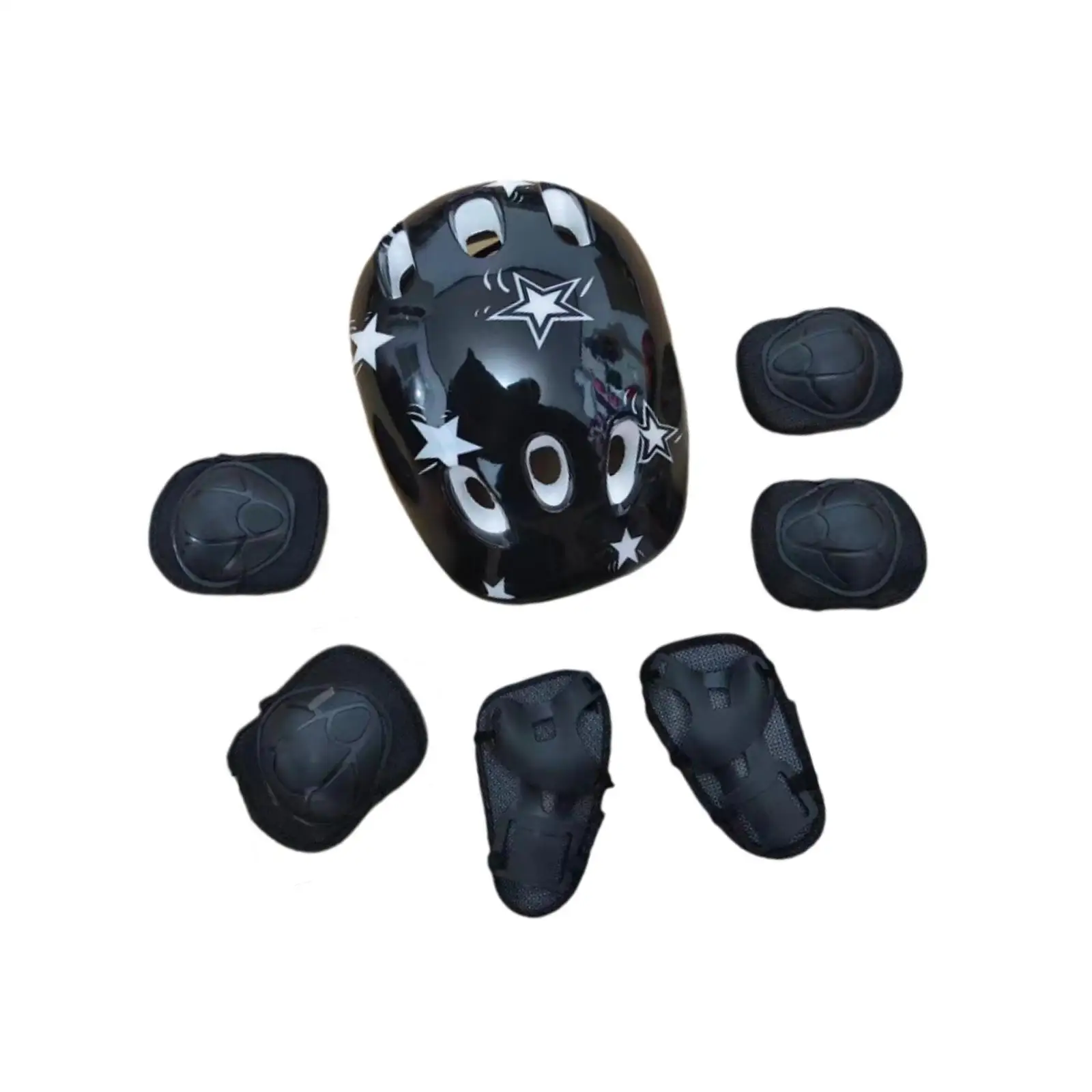 7 шт./компл. детский велосипедный шлем ударопрочный амортизирующий для катания на