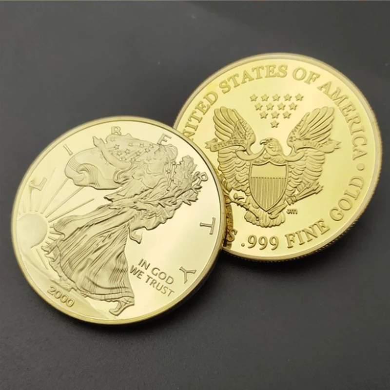 Позолоченные Коллекционные монеты Liberty Challenge 1 унция американские новый год | Дом