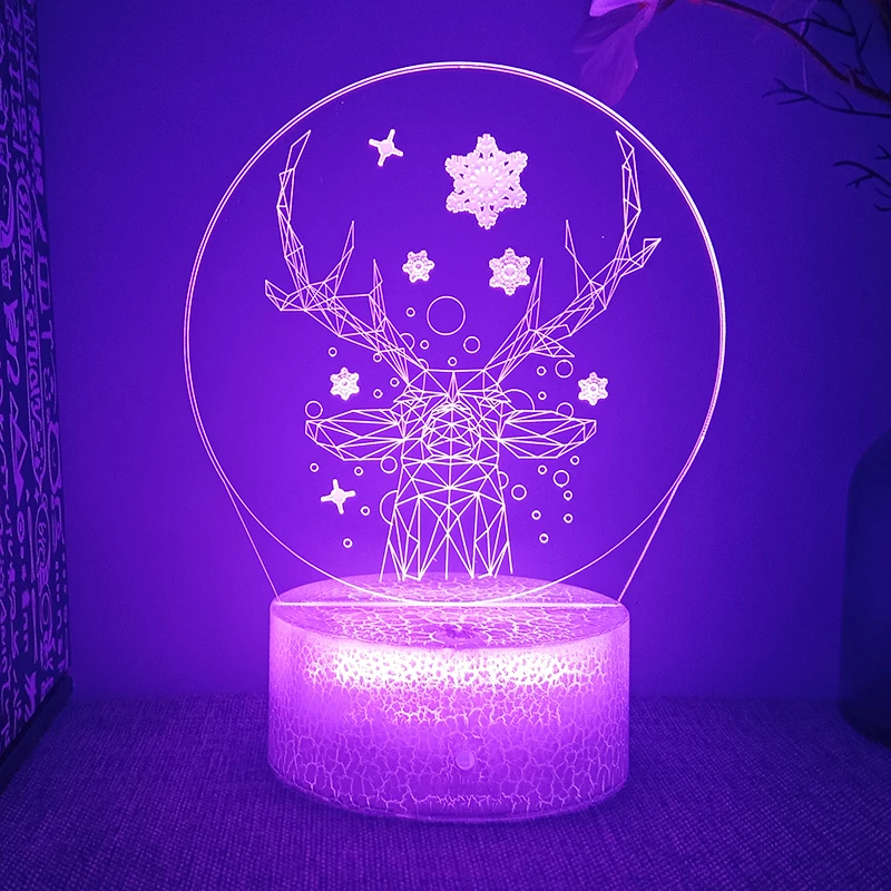 

Настольная Светодиодная лампа цвета шампанского с оленем, прикроватный светильник, перезаряжаемый ночник, украшение для детской комнаты, п...