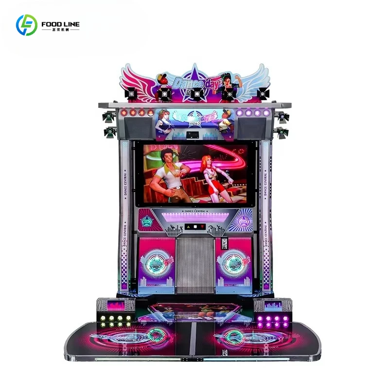 Фото Новинка FL 2026: 55-дюймовый LCD-дисплей Dance 3 Central Danz Base Just Revolution Arcade Pump It Up – танцевальный автомат с монетоприемником №5