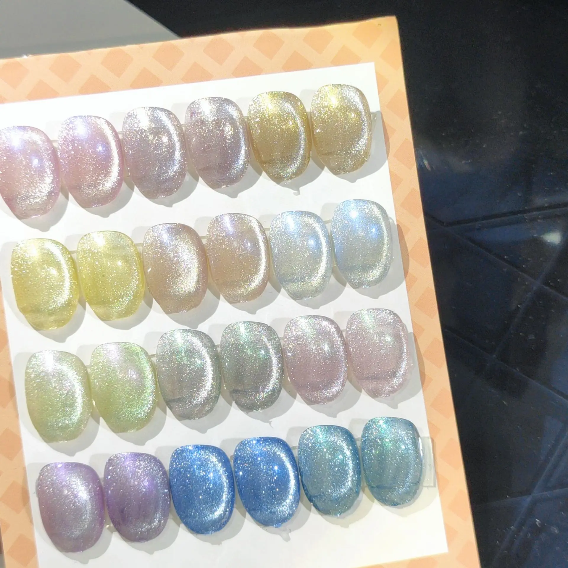 

Блестящий Магнитный Гель-лак «кошачий глаз» для дизайна ногтей, 12 шт./компл.