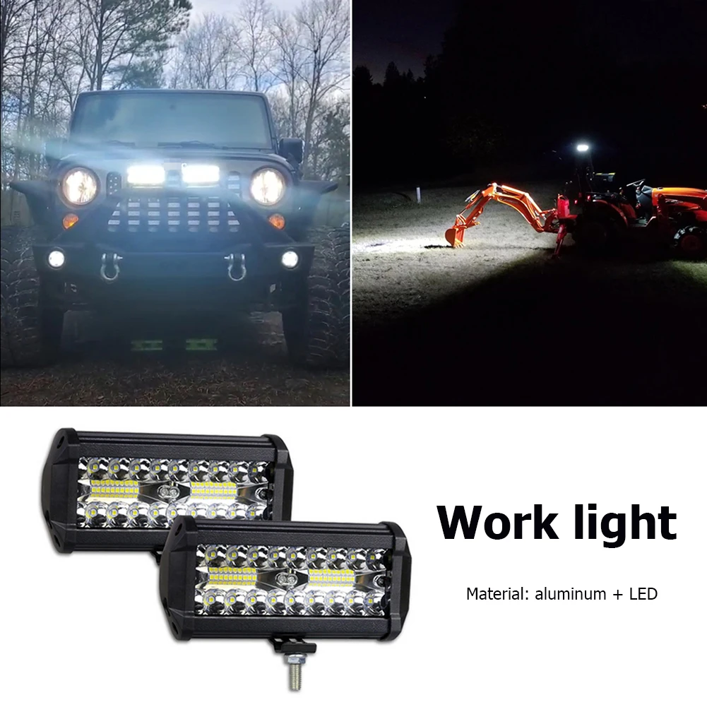 

1/2pcs 12V 24V LED Bar Offroad Spot Flood Combo LED Light Bars Work Lamp for Truck Car SUV Boat ATV Headlights Vehicle Spotlight