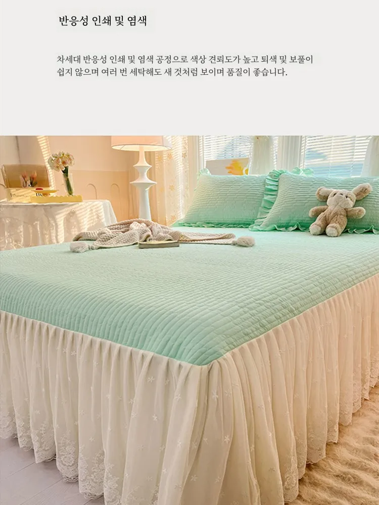 2024 Новая кружевная хлопковая стеганая юбка принцессы утолщенная нескользящая