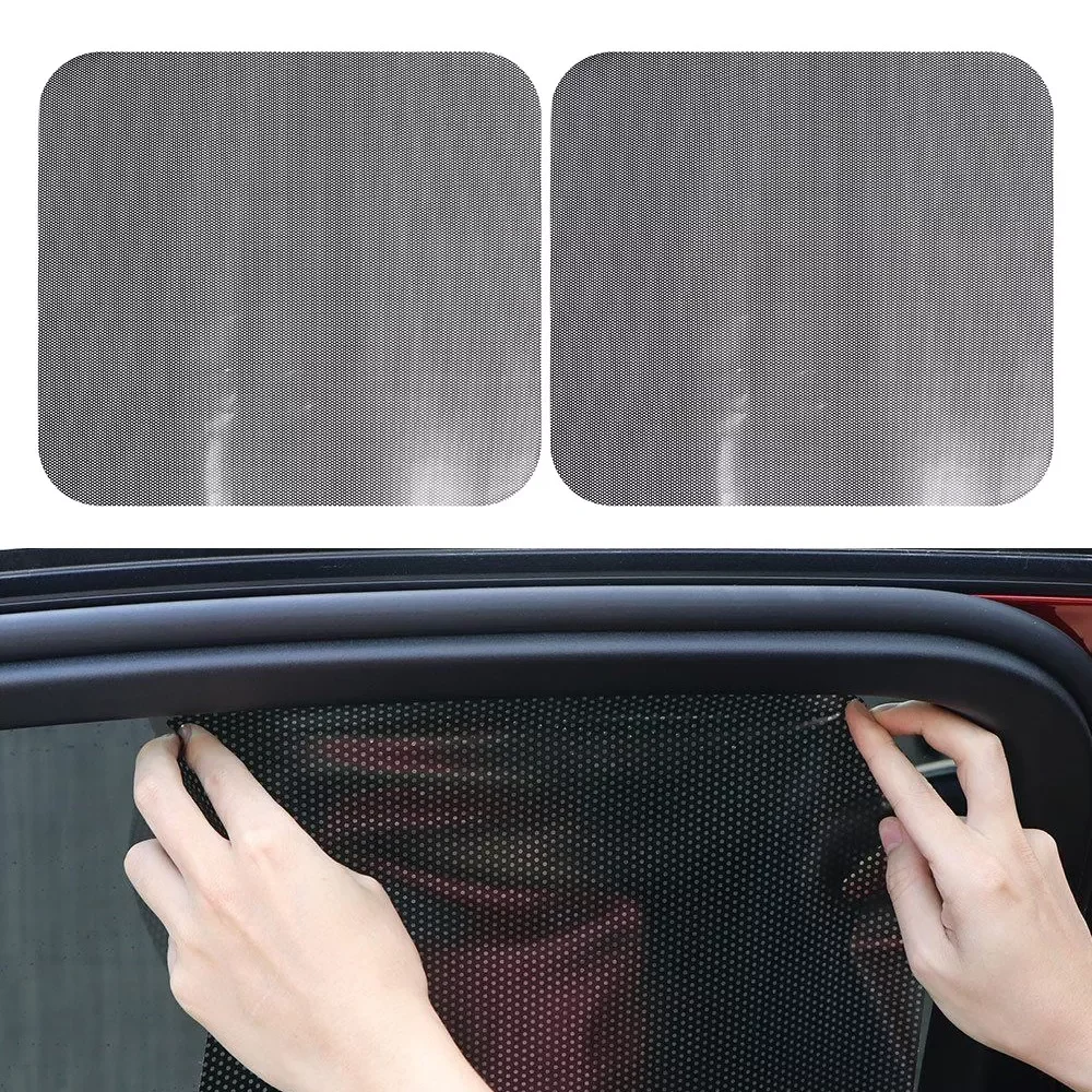 

2pcs Car Window Sunshade PVC Protection Electrostatic Grid Points Sticker Sunscreen Film Stickers Cover Car Sunroof Window Films