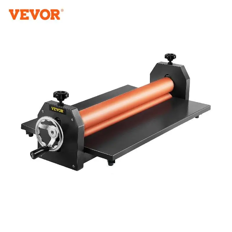 VEVOR 25.6"x1" Manual Cold Roll Laminator Machine Sheets Document Plasticizer Fits Poster Painting Photo Book Cover A3 A4 Paper