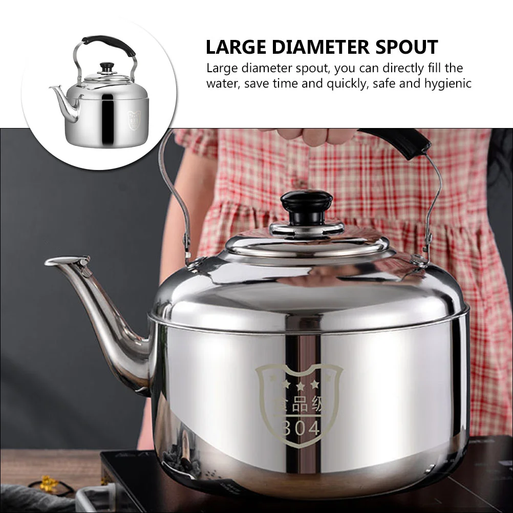 

304 Stainless Steel Kettle Tea Stovetop Pot Kitchen Supply Home Espresso Pitcher Heating Water Boiler Kettles