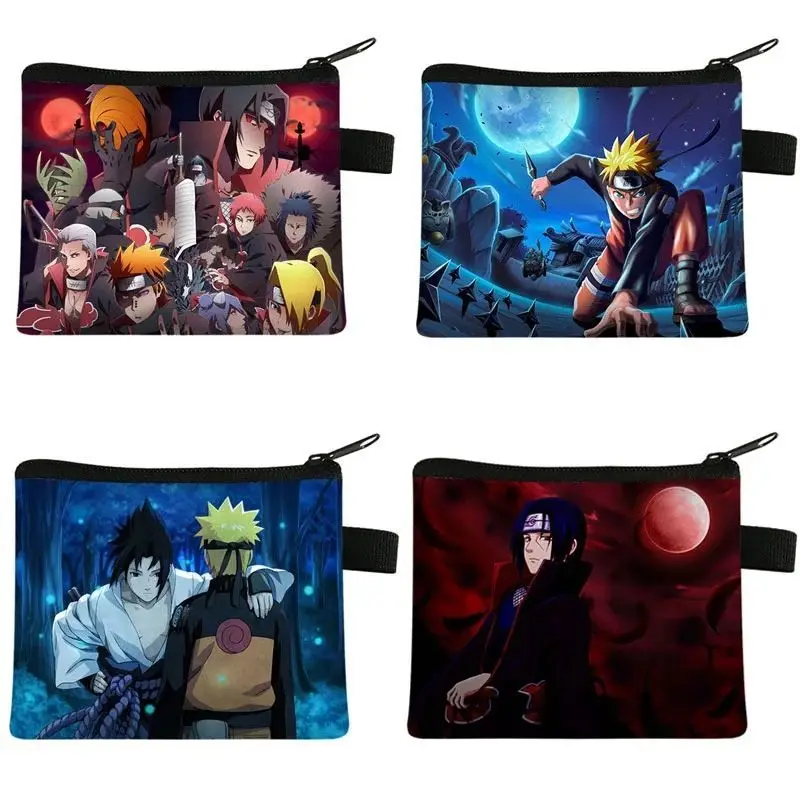 Naruto anime coin purse Naruto Sasuke male and female couples with the same collection bag clutch bag is exquisite and durable