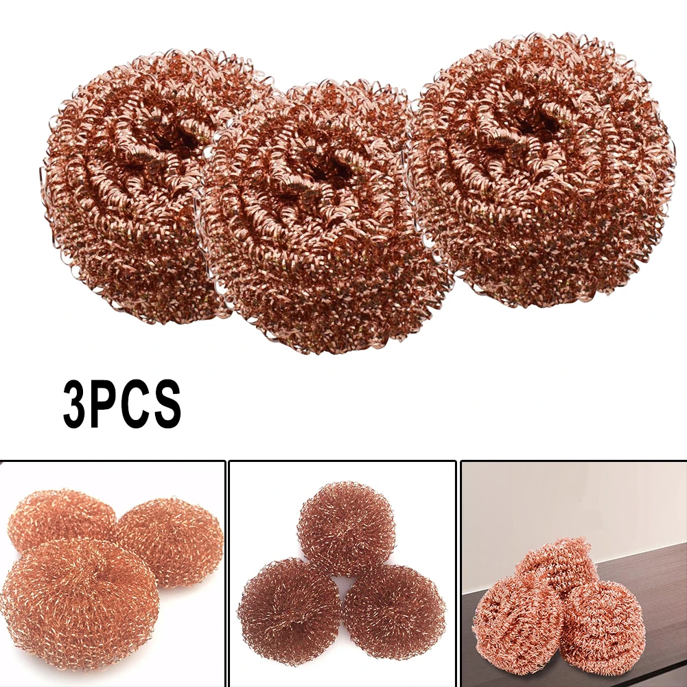 

SSSS3PCS Copper Coated Scourer Heavy Duty Kitchen Pots Pans Scrubber Cleaning Fast Cleaning Utensil SSSSSSSSSSSSS
