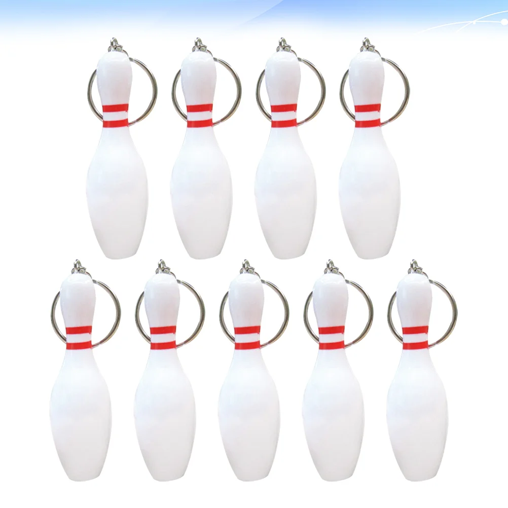 

9pcs Bowling Keychains Stylish Car Key Holder Exquisite Key Ring Key Decoration Small Gift for Men Women