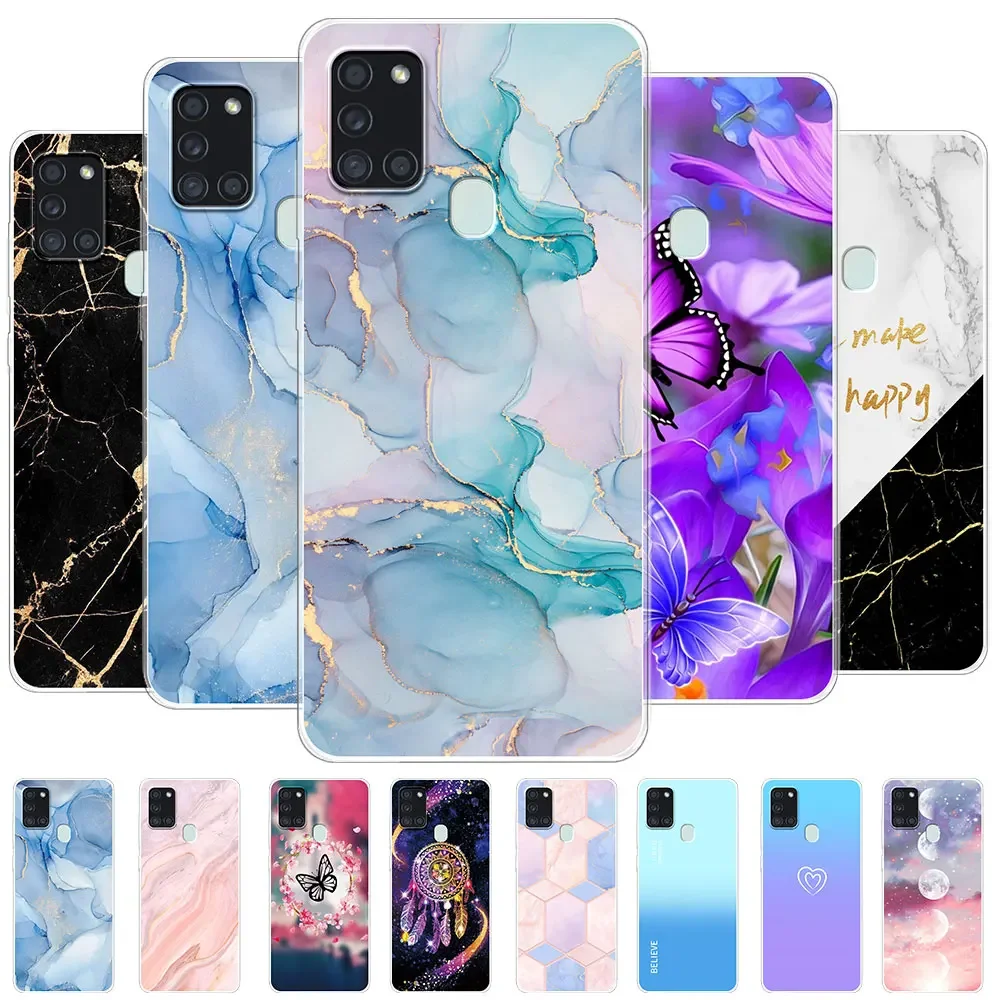 Чехол для Samsung A21S SM-A217F мягкий силиконовый прозрачный чехол M21 A31 M31 телефона Galaxy A41