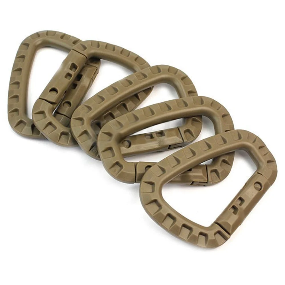 

5pcs Outdoor Molle System D Buckle ITW Clip Tactical Backpack Outdoor Carabiner Hook Camping Climbing Equipment EDC Multi Tool