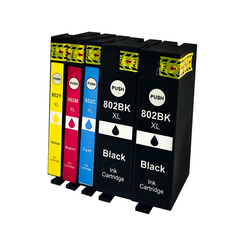 Compatible  802XL 802 T802XL Ink Cartridges to Use with Workforce Pro WF-4740 WF-4730 WF-4720 WF-4734 EC-4020 EC-4030  5pack