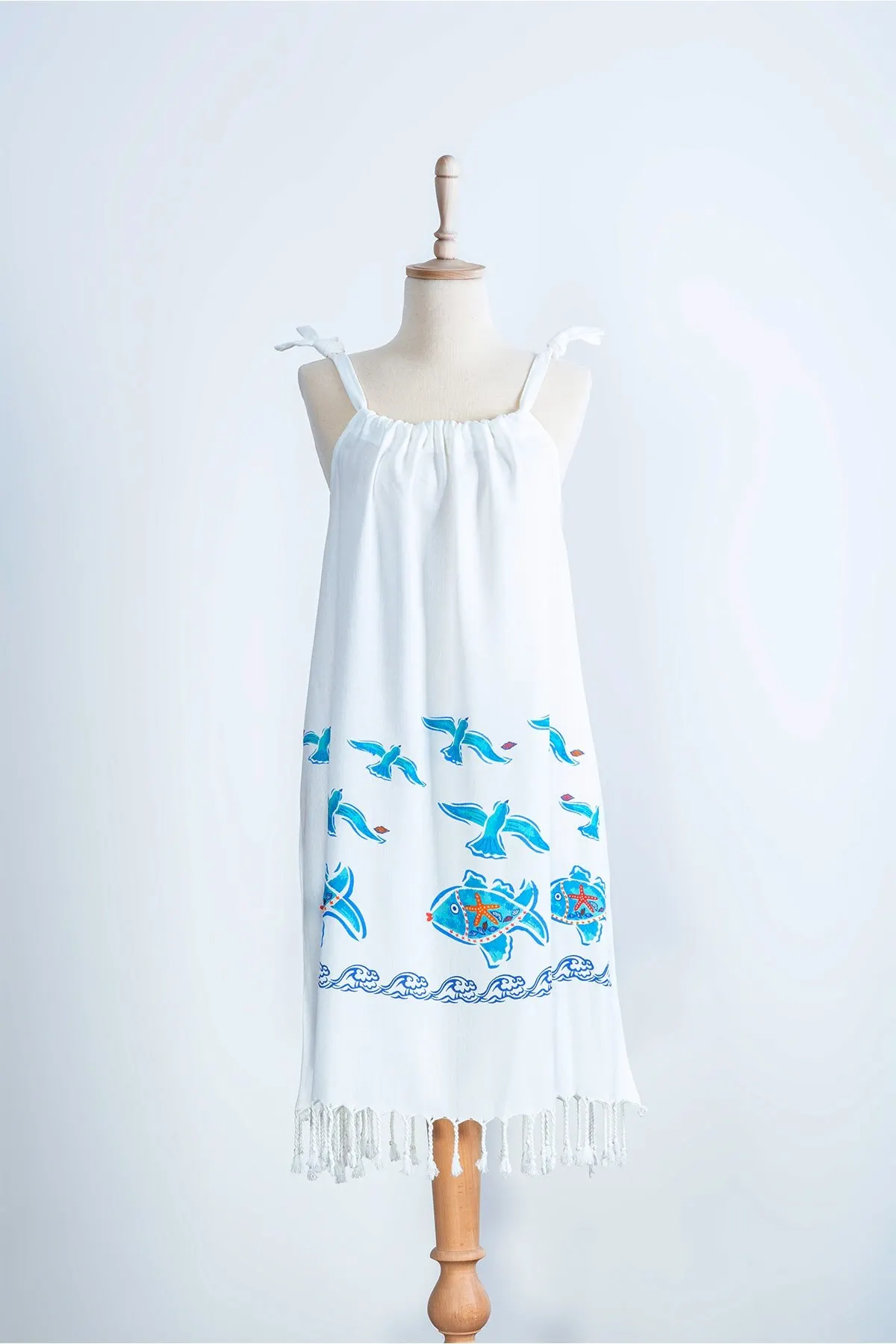 

Женское парео с принтом чайки, платье на бретельках, одежда для плавания, платье, сексуальный костюм-туника, пляжная одежда, женский пляжный ...