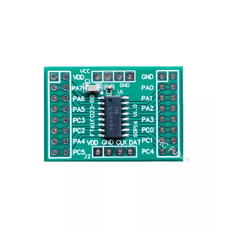 Фото FMD ft61f023 _ RB макетная плата микроконтроллера, демонстрация проверки микросхем микроконтроллера №1