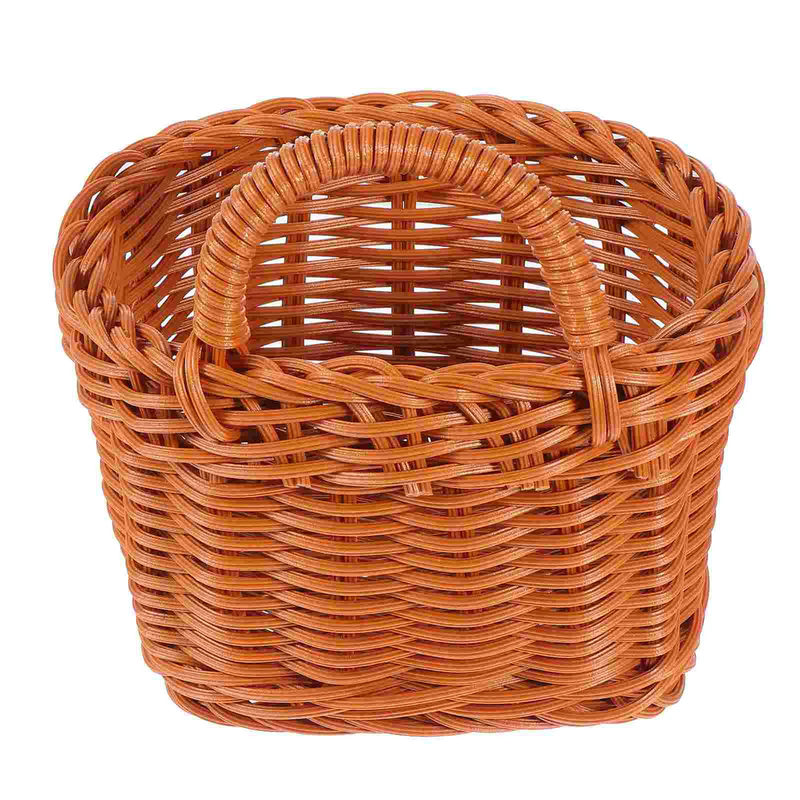 

Basket Storage Flower Rattan Woven Picnic Wood Breadgirl Gift Vegetable Willow Fruitwooden Seagrass Handles Handle Decorative