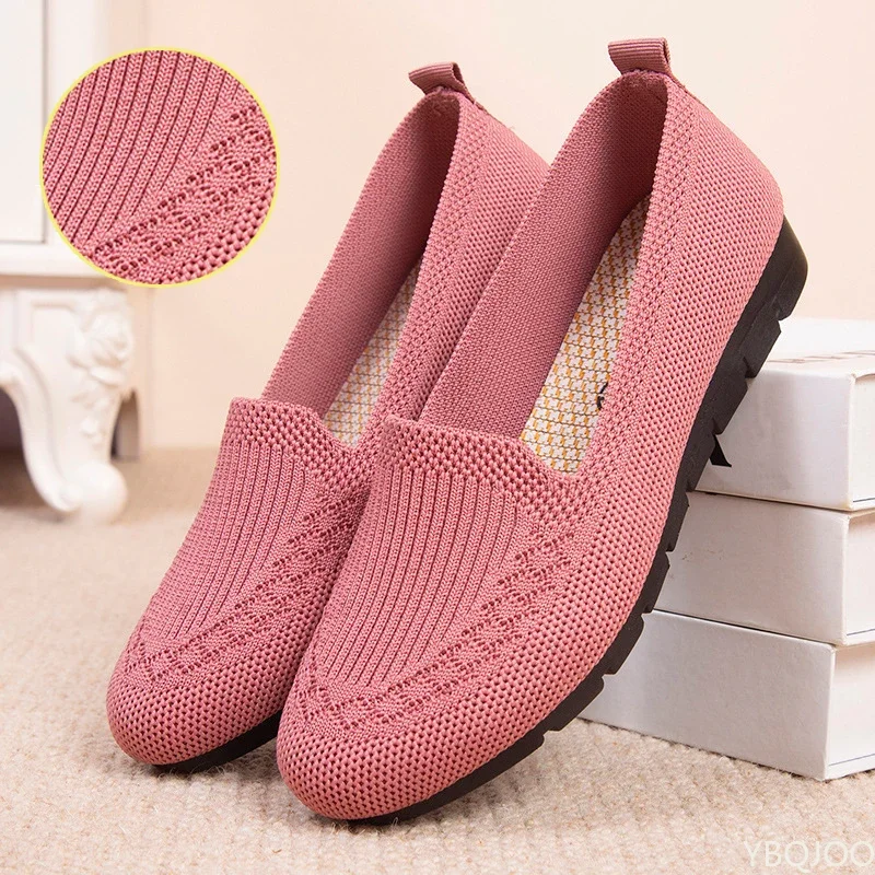 

New Mesh Breathable Sneakers Women Breathable Light Slip on Flat Casual Shoes Ladies Socks Shoes Women Zapatillas Mujer